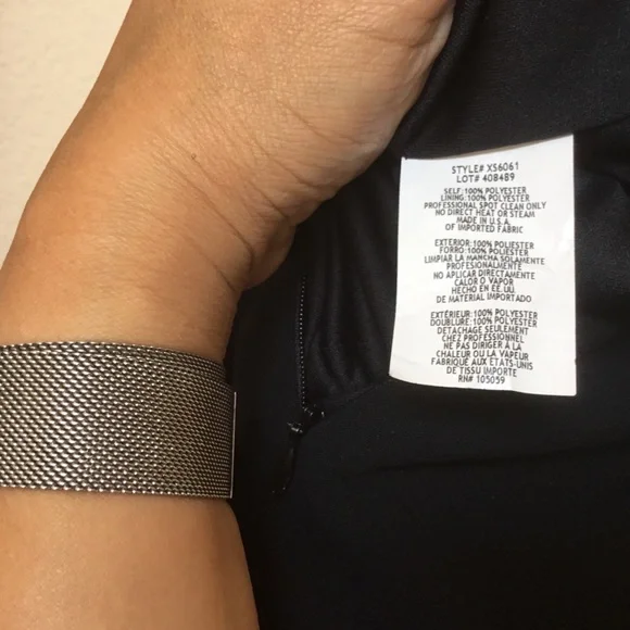 Xscape Black Cutout Crepe Sheath Dress Sz 4 - Picture 8 of 8